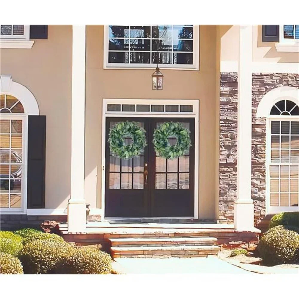 26 Artificial Eucalyptus Wreaths for Front Door for All Seasons, Home Wall Decor